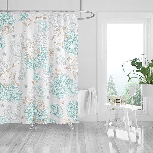 Rosecliff Heights Stamant Shower Curtain Wayfair